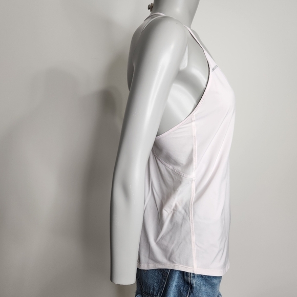 Lululemon "Breezy" Light Pink/White Singlet Tank Top Size S/M - Picture 13 of 14